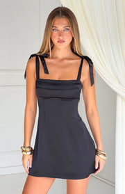 Akira Black Tie Mini Dress