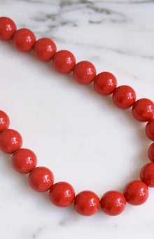 Asher Red Beaded Necklace