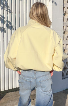 Enya Yellow Funnel Neck Sports Jacket