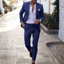 Gonzalo | Traje de Lino de Dos Piezas Slim Fit Hombre Solapa Clásica