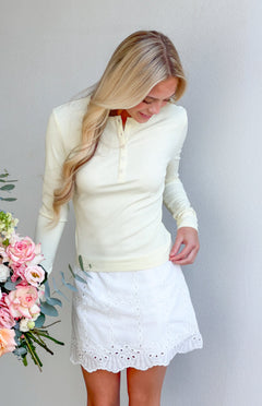 Isabelle Yellow Long Sleeve Top