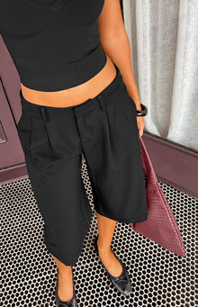 Laudine Black Tailored Culottes