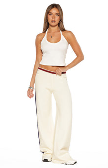 Luna Cream Knit Jacquard Track Pants
