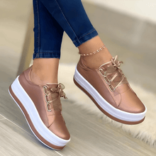 Aitana | Zapatillas Plataforma Casual Mujer Cordones Ojales Metálicos Suela Alta