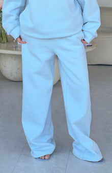 Pip Blue Mid Rise Slouch Fit Trackpants