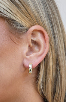 Stargazer Gold Diamante Star Hoop Earrings