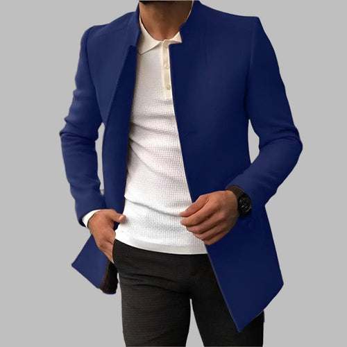 Adrián | Abrigo de Lana Slim Fit Hombre Cuello Mao