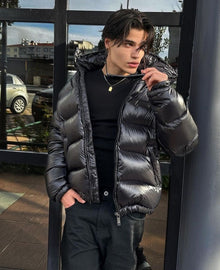 Adrián | Chaqueta de Plumas Hombre con Capucha Acolchada