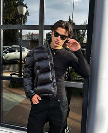 Adrián | Chaqueta de Plumas Hombre con Capucha Acolchada