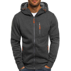 Adrián | Sudadera con Cremallera Hombre con Capucha Multibolsillos