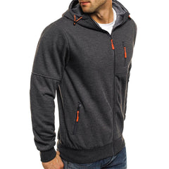 Adrián | Sudadera con Cremallera Hombre con Capucha Multibolsillos