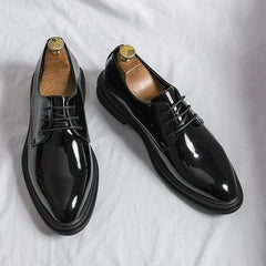 Adrián | Zapatos Derby de Charol Hombre Cordones Elegantes