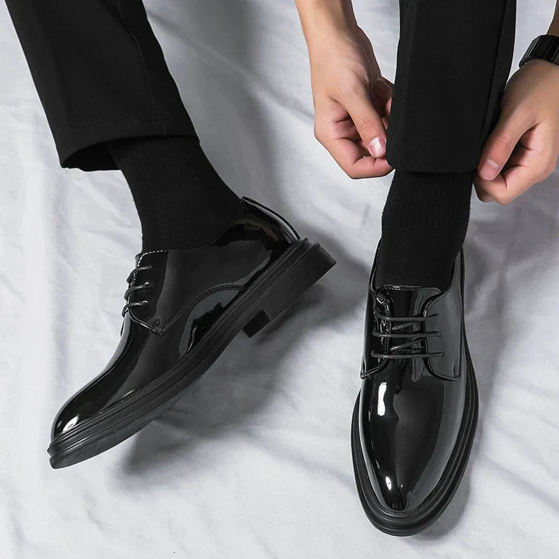 Adrián | Zapatos Derby de Charol Hombre Cordones Elegantes