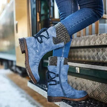 Adriana | Botas de Invierno Militares Mujer Media Caña Cordones