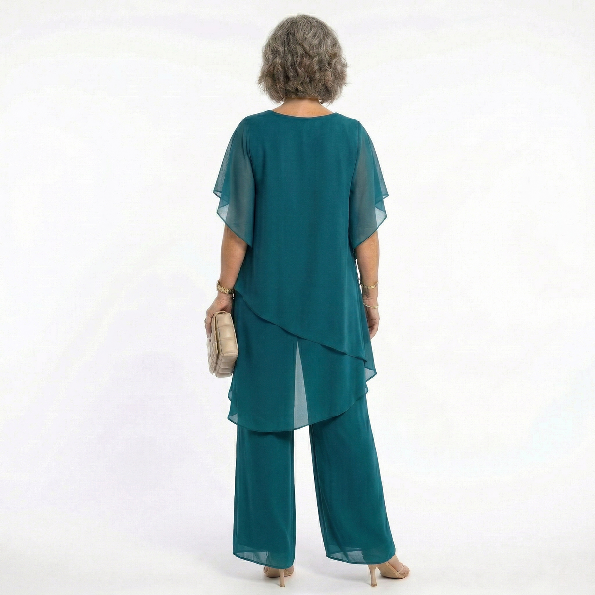 Ainhoa | Conjunto Elegante de Ceremonia Mujer Túnica Asimétrica