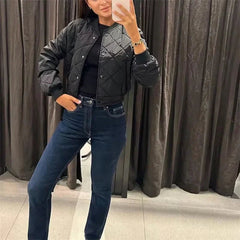 Aitana | Chaqueta Bomber Acolchada Mujer Cuello Redondo