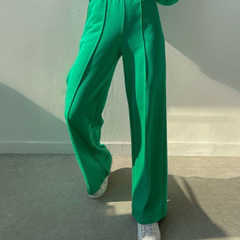 Aitana | Conjunto Chándal Mujer Sudadera Cuello Redondo Pantalón Ancho