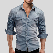 Aitor | Camisa Vaquera de Manga Larga Hombre Bolsillos Pecho