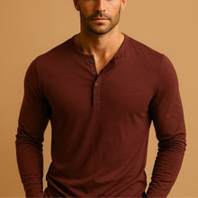 Aitor | Camiseta Henley de Manga Larga Hombre Slim Fit