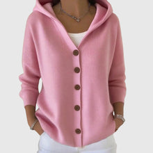Alma | Women's Striped V-Neck Button Knit Cardigan