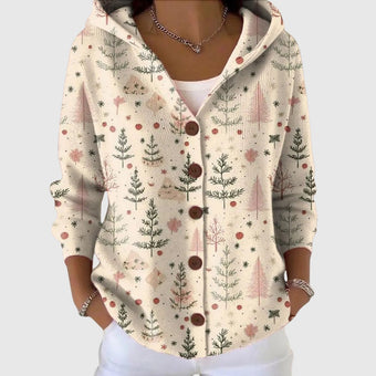 Beige Christmas Print