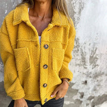 Alma | Chaqueta de Borreguito Corta Mujer Solapa Botones