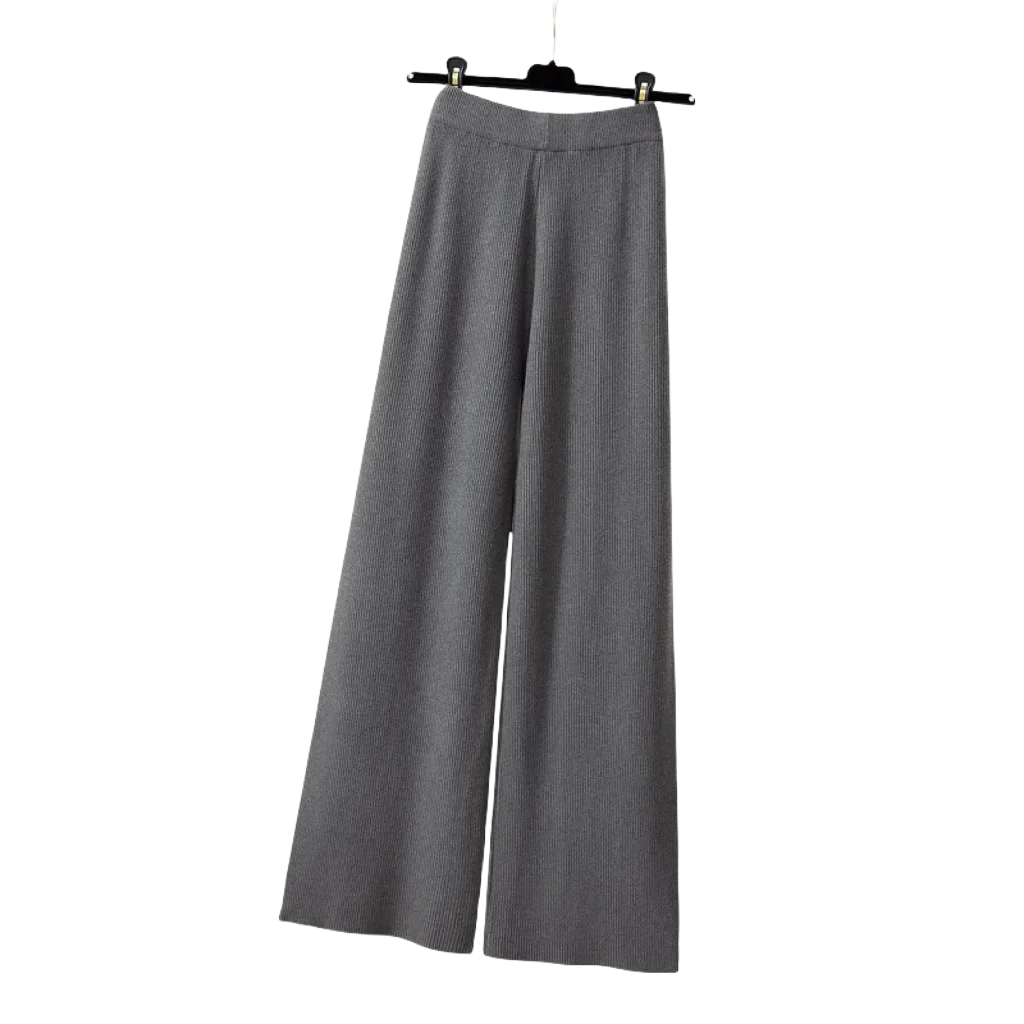 Alma | Conjunto de Punto Mujer 3 Piezas Chaleco Floral Pantalón Ancho