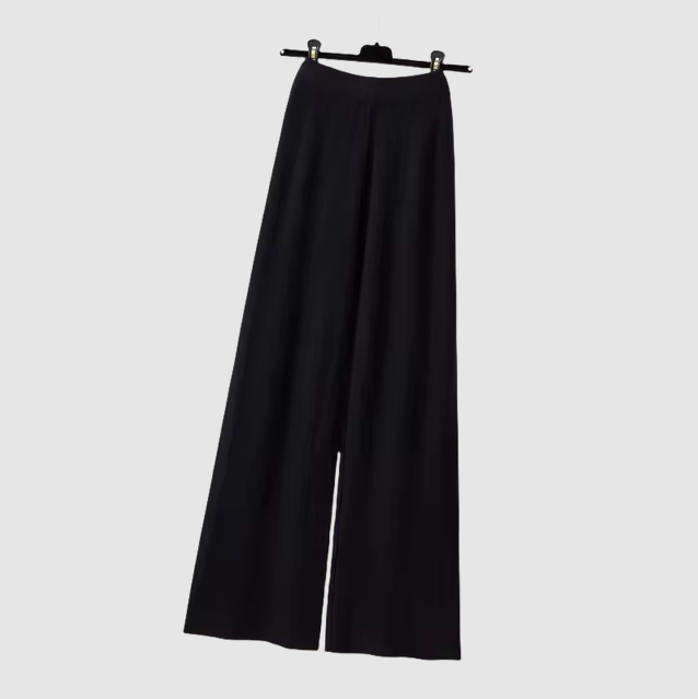 Alma | Conjunto de Punto Mujer 3 Piezas Chaleco Floral Pantalón Ancho