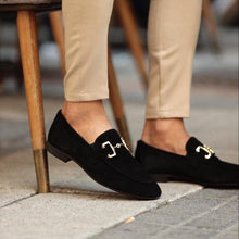 Álvaro | Mocasines de Ante Hombre Sin Cordones Hebilla