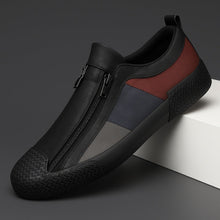 Álvaro | Sneakers Hombre de Cuero Sin Cordones Cremallera