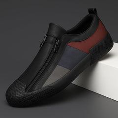 Álvaro | Sneakers Hombre de Cuero Sin Cordones Cremallera