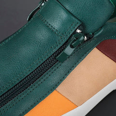 Álvaro | Sneakers Hombre de Cuero Sin Cordones Cremallera
