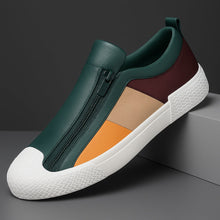 Álvaro | Sneakers Hombre de Cuero Sin Cordones Cremallera