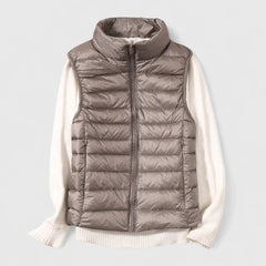 Amaia | Chaleco Acolchado Ultraligero Mujer Sin Mangas Cuello Alto