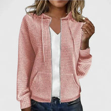 Amparo | Jersey de Punto con Capucha y Cremallera Mujer Textura Waffle
