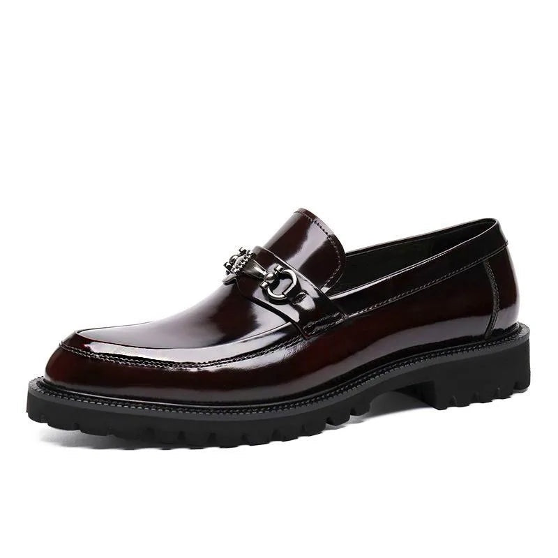 Andrés | Mocasines de Cuero con Hebilla Hombre Suela Track