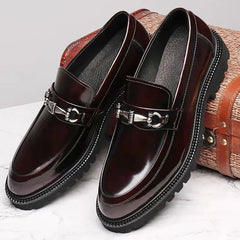 Andrés | Mocasines de Cuero con Hebilla Hombre Suela Track
