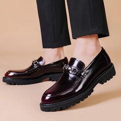 Andrés | Mocasines de Cuero con Hebilla Hombre Suela Track