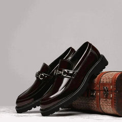 Andrés | Mocasines de Cuero con Hebilla Hombre Suela Track