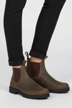 Ariadna | Botas Chelsea de Piel Mujer Slip-On Suela Gruesa