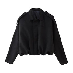 Ariadna | Chaqueta de Ante Mujer Oversize Bomber Manga Larga