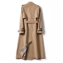 Ariadna | Trench Coat Largo Mujer Cinturón Forro Cuadros