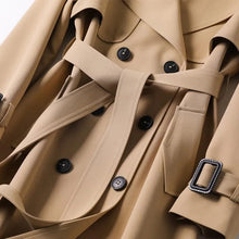 Ariadna | Trench Coat Largo Mujer Cinturón Forro Cuadros