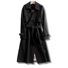 Ariadna | Trench Coat Largo Mujer Cinturón Forro Cuadros