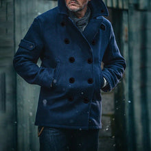 Arnau | Abrigo de Paño Hombre Doble Botonadura Peacoat Cuello Alto