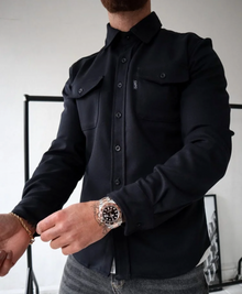 Arnau | Camisa Vaquera Hombre Manga Larga Bolsillo Pecho