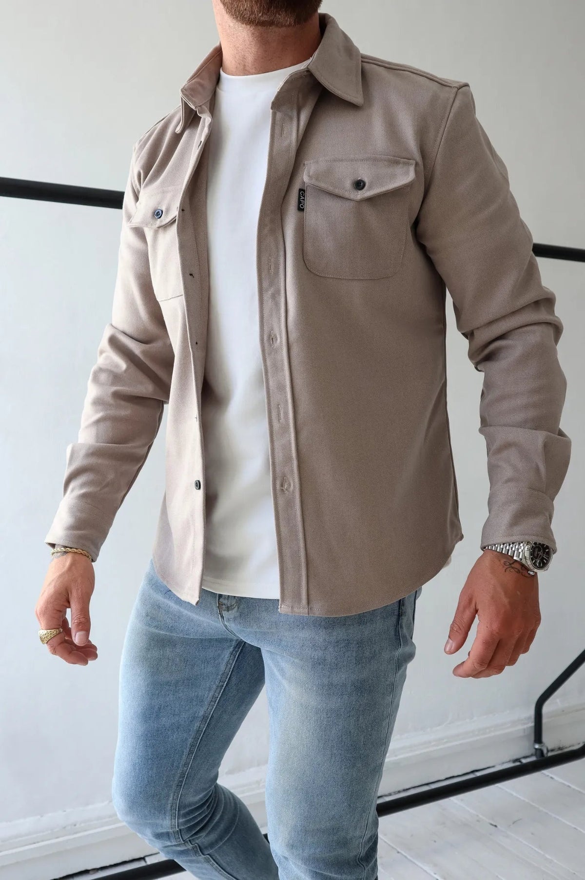 Arnau | Camisa Vaquera Hombre Manga Larga Bolsillos