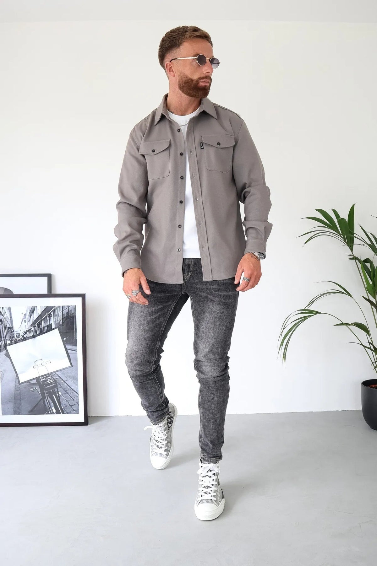 Arnau | Camisa Vaquera Hombre Manga Larga Bolsillos