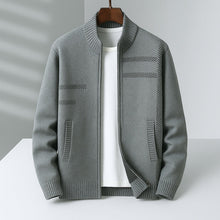Arnau | Chaqueta de Cachemira con Cremallera Hombre Cuello Alto Estampado Geométrico