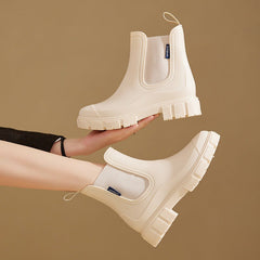 Claudia | Botas Chelsea de Agua Impermeables Mujer Plataforma